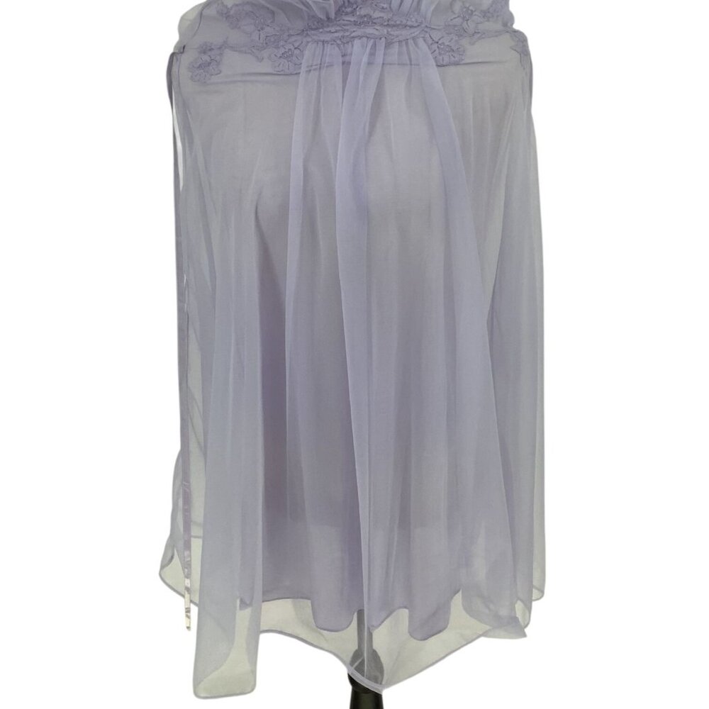 Vintage 90s Y2K Slip Dress Lingerie Satin Lace Purple Warners Intimates Medium M - Picture 3 of 8